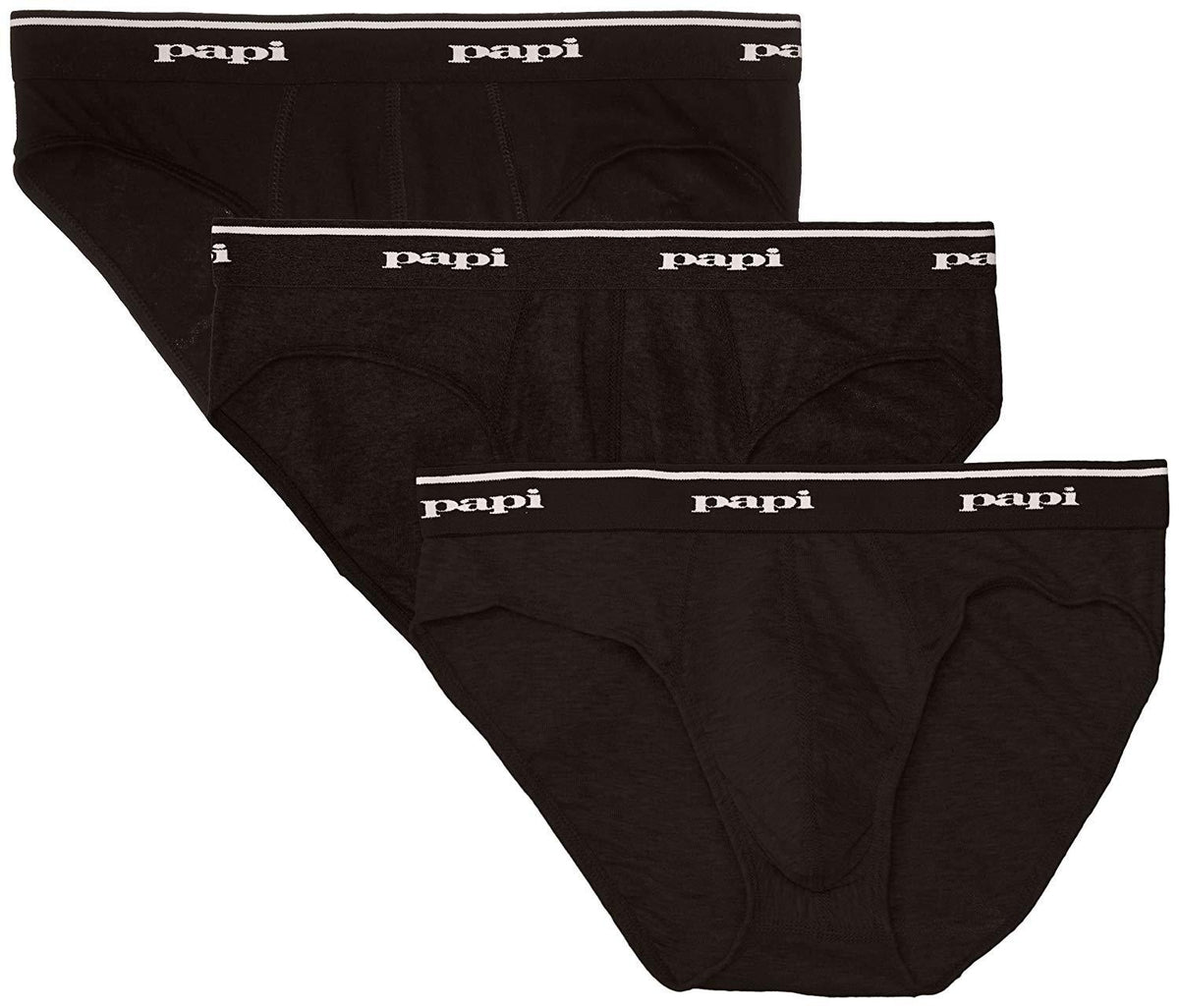 3-Pack Low Rise Briefs  Black – Papi Underwear