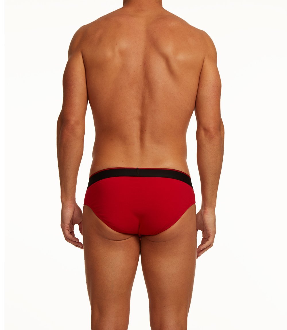 3-Pack Cotton Stretch Briefs  Red/Grey/Black – Papi Underwear