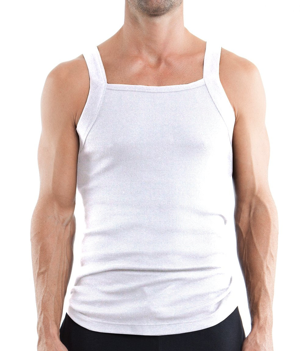 3-Pack Square Neck Tank Tops | White – Papi Underwear