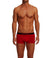 3-Pack Cotton Stretch Solid Brazilian Trunk | Red/Grey/Black